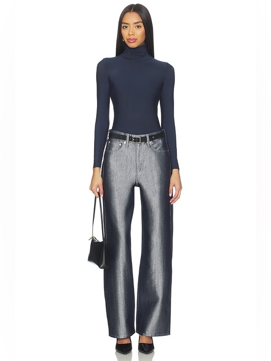 rag & bone Denim - rag & bone Logan Wide Jeans in Indgo Lurex Size 28 MSRP $328